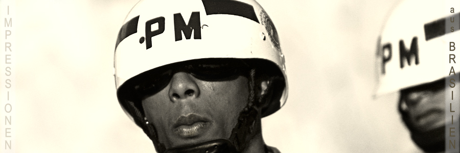 In Salvador ist die Policia Militar ständig im Einsatz